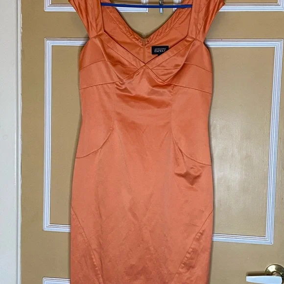 strapless open back dress Papaya Sleeveless Jersey Keyhole Draped Sheath Dress main image 1